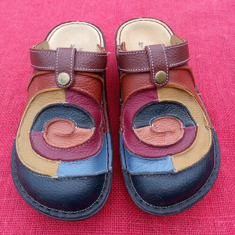 Springstep Women's 39 (7.5-8 M) Lollipop Leather Clogs Shoes cute!